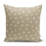 Renkli Zeminli Yıldız Ve Kartanesi Motifli Dijital Baskılı Modern Kırlent Kılıfı Realhomes