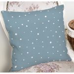 - 7505 - Realhomes Renkli Zeminli Beyaz Puantiyeli Dijital Baskılı Modern Yastık Kırlent Kılıfı Realhomes