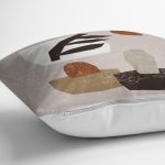 Renkli Zemin Üzerinde Onedraw Çizimli Obje Desenli Modern Yastık Kırlent Kılıfı Realhomes