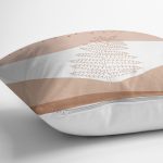 - 7569 - Realhomes Pastel Zeminli Onedraw Çizimli Yaprak Desenli Dijital Baskılı Modern Yastık Kılıfı Realhomes