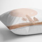 Pastel Zeminli Onedraw Çizimli Doğa Temalı Dijital Baskılı Modern Kırlent Kılıfı Realhomes