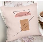 Pastel Renkli Onedraw Çizimli Geometrik Desenli Modern Yastık Kırlent Kılıfı Realhomes