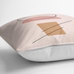 Pastel Renkli Onedraw Çizimli Geometrik Desenli Modern Yastık Kırlent Kılıfı Realhomes
