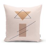 Pastel Renkli Onedraw Çizimli Geometrik Desenli Modern Yastık Kırlent Kılıfı Realhomes