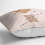 Pastel Renkli Onedraw Çizimli Geometrik Desenli Modern Yastık Kırlent Kılıfı Realhomes