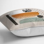 - 7582 - Realhomes Pastel Renkli Onedraw Çizimli Geometrik Desenli Modern Yastık Kırlent Kılıfı Realhomes