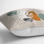 - 7583 - Realhomes Pastel Renkli Onedraw Çizimli Geometrik Desenli Modern Yastık Kırlent Kılıfı Realhomes