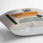 - 7584 - Realhomes Pastel Renkli Onedraw Çizimli Geometrik Desenli Modern Yastık Kırlent Kılıfı Realhomes