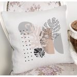 Pastel Renkli Onedraw Çizimli Geometrik Desenli Modern Yastık Kırlent Kılıfı Realhomes