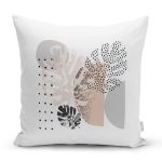 Pastel Renkli Onedraw Çizimli Geometrik Desenli Modern Yastık Kırlent Kılıfı Realhomes