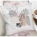 - 7589 - Realhomes Pastel Renkli Onedraw Çizimli Geometrik Desenli Modern Yastık Kırlent Kılıfı Realhomes