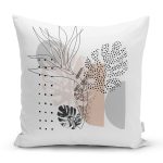 - 7589 - Realhomes Pastel Renkli Onedraw Çizimli Geometrik Desenli Modern Yastık Kırlent Kılıfı Realhomes