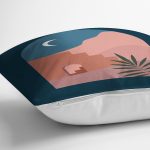 Renkli Zemin Üzerinde Pastel Renkli Yaprak Desenli Modern Yastık Kırlent Kılıfı Realhomes