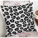 Gri Zemin Üzerinde Geometrik Çizim Dijital Baskılı Modern Yastık Kırlent Kılıfı Realhomes