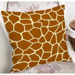 - 7609 - Realhomes  Renkli Zemin Üzerinde Geometrik Çizim Dijital Baskılı Modern Yastık Kırlent Kılıfı Realhomes