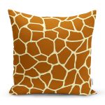 - 7609 - Realhomes  Renkli Zemin Üzerinde Geometrik Çizim Dijital Baskılı Modern Yastık Kırlent Kılıfı Realhomes