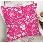 - 7614 - Realhomes Rengarenk Zemin Üzerinde Çiçek Desenli Dijital Baskılı Modern Yastık Kırlent Kılıfı Realhomes