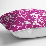 Rengarenk Zemin Üzerinde Çiçek Desenli Dijital Baskılı Modern Yastık Kırlent Kılıfı Realhomes