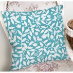 Rengarenk Zemin Üzerinde Çiçek Desenli Dijital Baskılı Modern Yastık Kırlent Kılıfı Realhomes