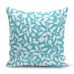 Rengarenk Zemin Üzerinde Çiçek Desenli Dijital Baskılı Modern Yastık Kırlent Kılıfı Realhomes