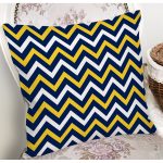 Beyaz Zemin Üzerinde Renkli Geometrik Desenli Dijital Baskılı Modern Yastık Kılıfı Realhomes