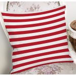- 7643 - Realhomes Beyaz Zemin Üzerinde Renkli Çizgili Dijital Baskılı Modern Yastık Kırlent Kılıfı Realhomes