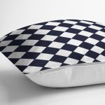 Beyaz Zemin Üzerinde Renkli Geometrik Çizimli Dijital Baskılı Modern Yastık Kılıfı Realhomes