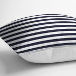 - 7647 - Realhomes Beyaz Zemin Üzerinde Renkli Çizgili Dijital Baskılı Modern Yastık Kırlent Kılıfı Realhomes