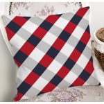 Beyaz Zemin Üzerinde Renkli Geometrik Desenli Dijital Baskılı Modern Yastık Kılıfı Realhomes