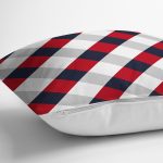 Beyaz Zemin Üzerinde Renkli Geometrik Desenli Dijital Baskılı Modern Yastık Kılıfı Realhomes