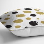 Beyaz Zemin Üzerinde Renkli Geometrik Desenli Dijital Baskılı Modern Yastık Kılıfı Realhomes