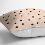 Renkli Zemin Üzerinde Siyah Geometrik Çizimli Dijital Baskılı Modern Yastık Kılıfı Realhomes