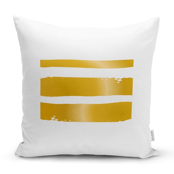 Beyaz Zemin Üzerinde Renkli Geometrik Desenli Dijital Baskılı Modern Yastık Kılıfı Realhomes