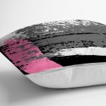 - 7678 - Realhomes Beyaz Zeminli Renkli Soyut Çizim Dijital Baskılı Modern Yastık Kırlent Kılıfı Realhomes