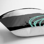 Beyaz Zeminli Renkli Soyut Çizim Dijital Baskılı Modern Yastık Kırlent Kılıfı Realhomes