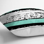 - 7680 - Realhomes Beyaz Zeminli Renkli Soyut Çizim Dijital Baskılı Modern Yastık Kırlent Kılıfı Realhomes