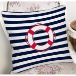 - 7687 - Realhomes  Beyaz Zemin Üzerinde Renkli Geometrik Çizimli Dijital Baskılı Modern Yastık Kılıfı Realhomes