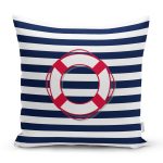 - 7687 - Realhomes  Beyaz Zemin Üzerinde Renkli Geometrik Çizimli Dijital Baskılı Modern Yastık Kılıfı Realhomes