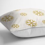 - 7722 - Realhomes Renkli Zemin Üzerinde Gold Detaylı Kartanesi Desenli Yastık Kırlent Kılıfı Realhomes