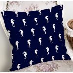 - 7729 - Realhomes Renkli Zeminli Denizatı Desenli Dijital Baskılı Modern Yastık Kırlent Kılıfı Realhomes