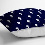 - 7729 - Realhomes Renkli Zeminli Denizatı Desenli Dijital Baskılı Modern Yastık Kırlent Kılıfı Realhomes