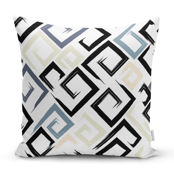 Beyaz Zeminli Renkli Puantiyeli Dijital Baskılı Modern Yastık Kırlent Kılıfı Realhomes