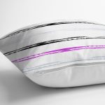 Beyaz Zeminli Renkli Soyut Çizim Dijital Baskılı Modern Yastık Kırlent Kılıfı Realhomes