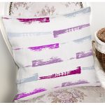 Beyaz Zemin Üzerinde Soyut Renkli Çizgili Yastık Kırlent Kılıfı Realhomes