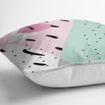 Beyaz Zeminli Renkli Modern Desenli Dijital Baskılı Modern Yastık Kırlent Kılıfı Realhomes