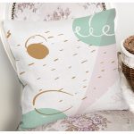 Beyaz Zemin Üzerinde Renkli Soyut Desenli Yastık Kırlent Kılıfı Realhomes