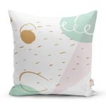 Beyaz Zemin Üzerinde Renkli Soyut Desenli Yastık Kırlent Kılıfı Realhomes