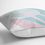 Beyaz Zemin Üzerinde Renkli Soyut Desenli Yastık Kırlent Kılıfı Realhomes