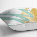 Beyaz Zeminli Renkli Modern Desenli Dijital Baskılı Modern Yastık Kırlent Kılıfı Realhomes