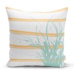 Beyaz Zeminli Renkli Modern Çizgili Dijital Baskılı Modern Yastık Kırlent Kılıfı Realhomes